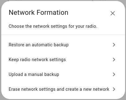 Uploading a manual backup