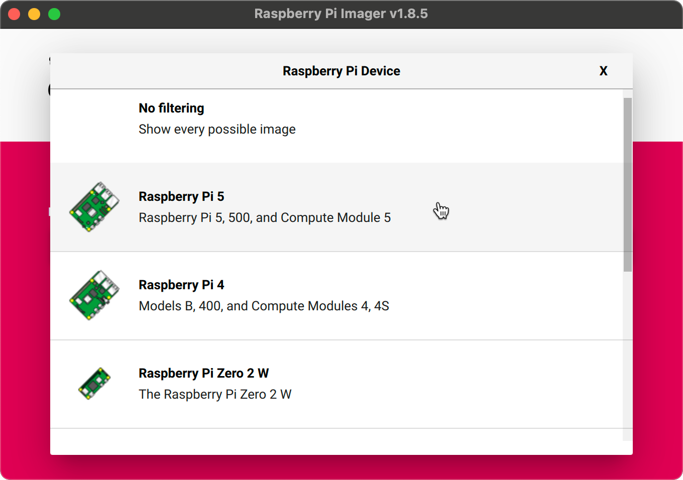 Open Raspberry Pi Imager